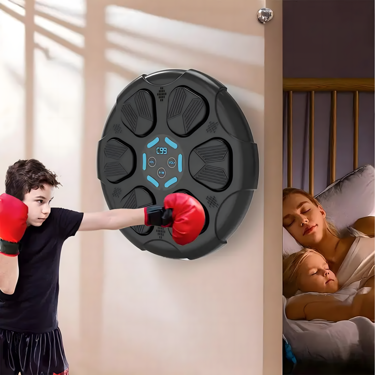 Interaktīvā boksa mērķis ar Bluetooth un mūziku