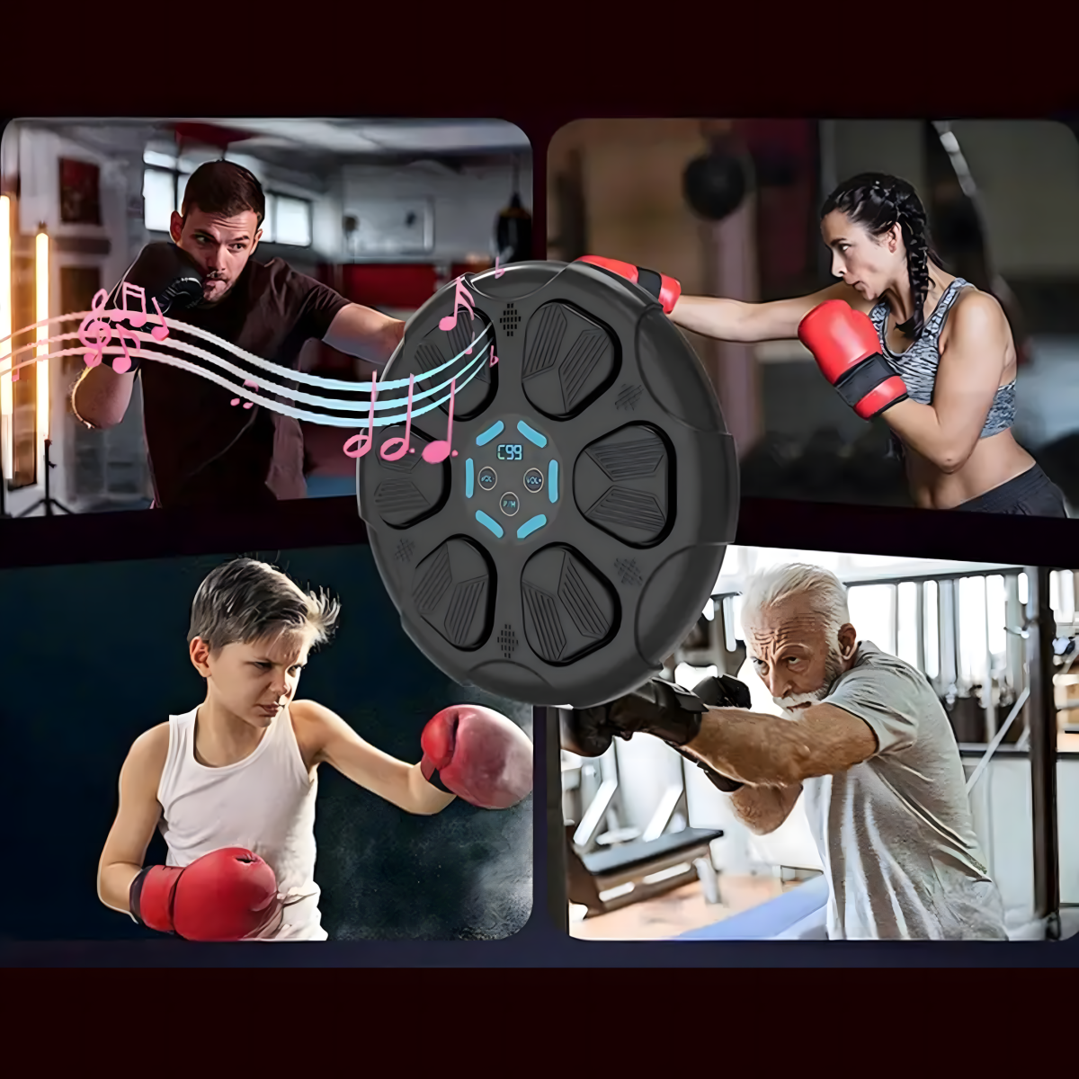Interaktīvā boksa mērķis ar Bluetooth un mūziku