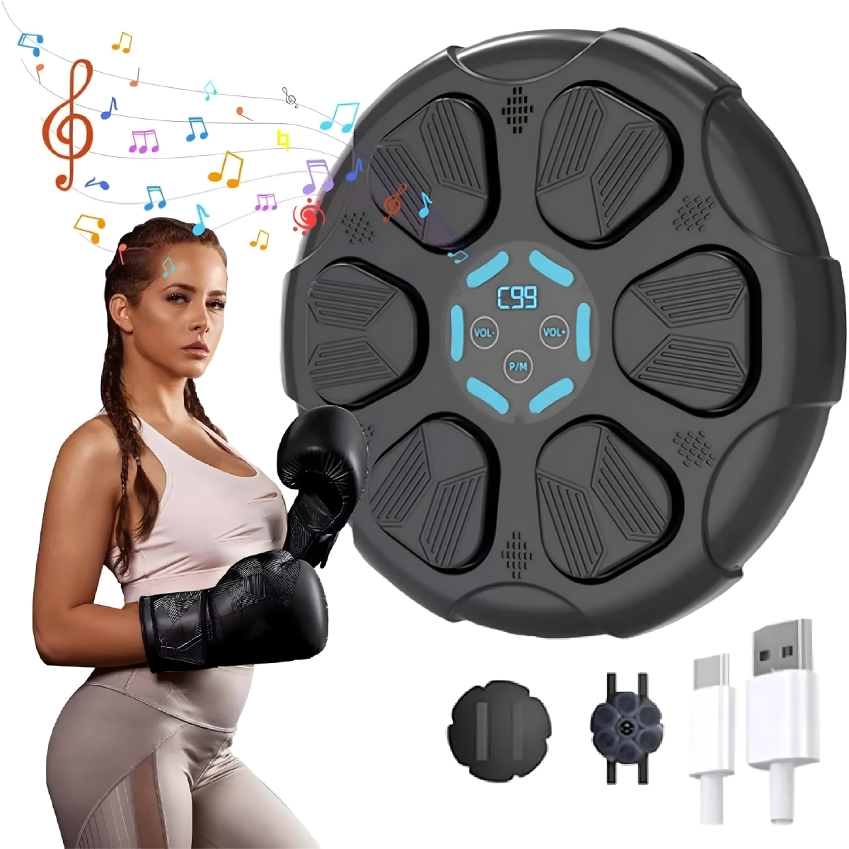 Interaktīvā boksa mērķis ar Bluetooth un mūziku