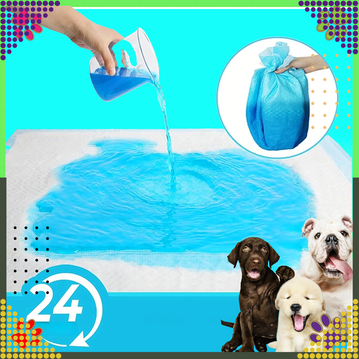 Higiēniskie paliktņi suņiem XL