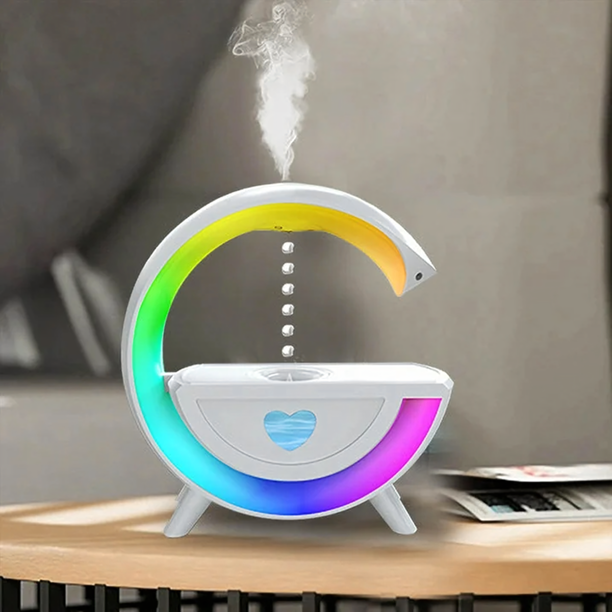 Gaisa mitrinātājs ar antigravitācijas aromterapiju un nakts lampu