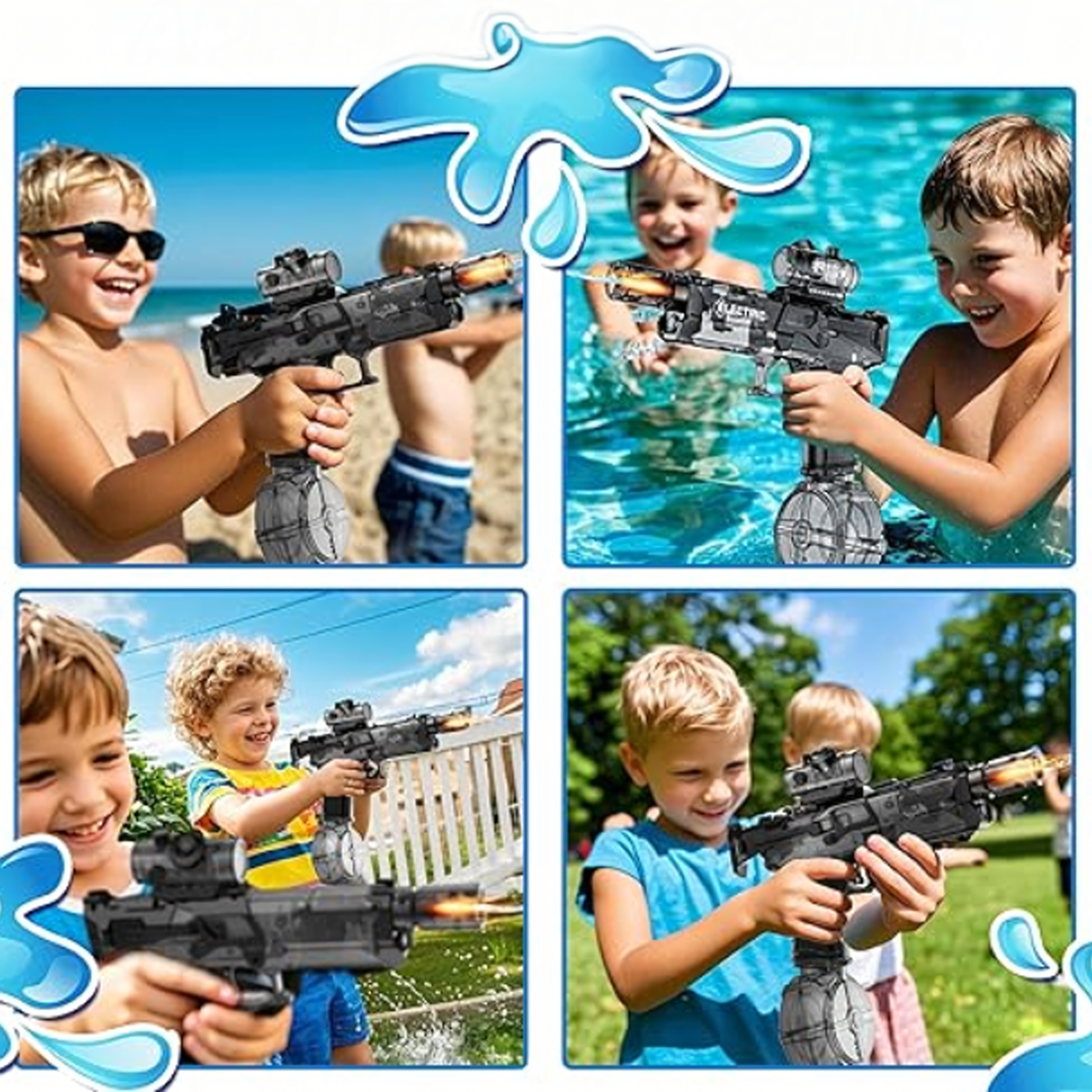 Elektriskais ūdens pistole ar LED apgaismojumu