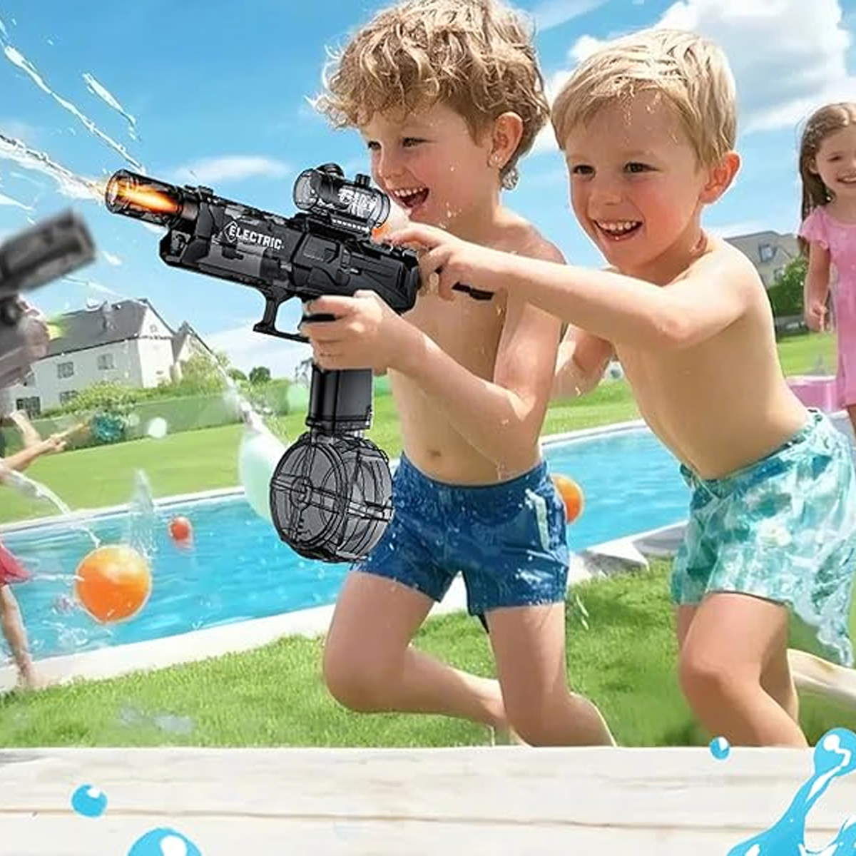 Elektriskais ūdens pistole ar LED apgaismojumu