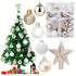 Ziemassvētku eglīšu rotājumu komplekts 30 gab. zvaigzne eglītei