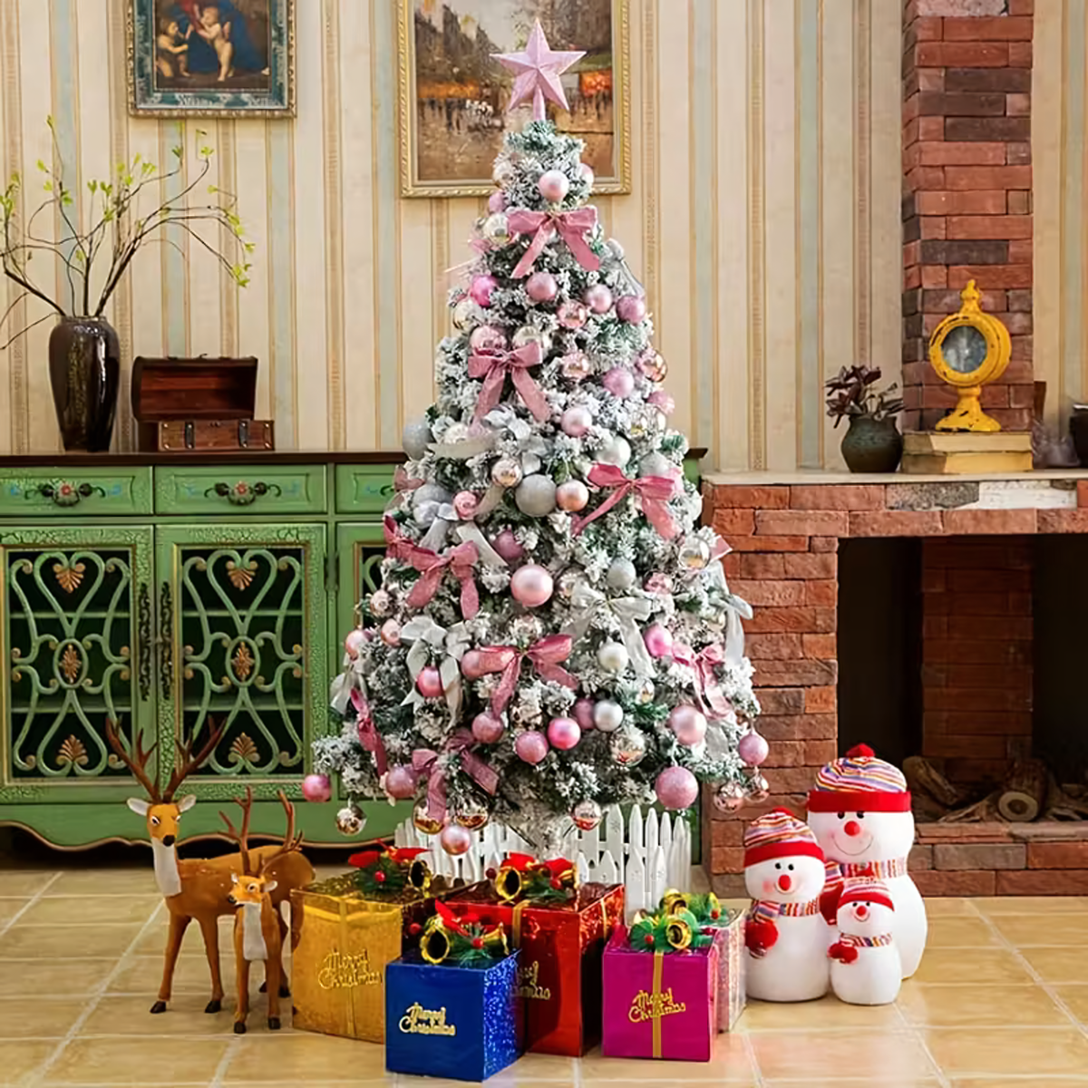 Ziemassvētku eglīšu rotājumu komplekts 30 gab. zvaigzne eglītei