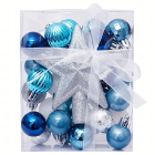 Ziemassvētku Eglīšu Bumbiņu Komplekts ar Zvaigzni