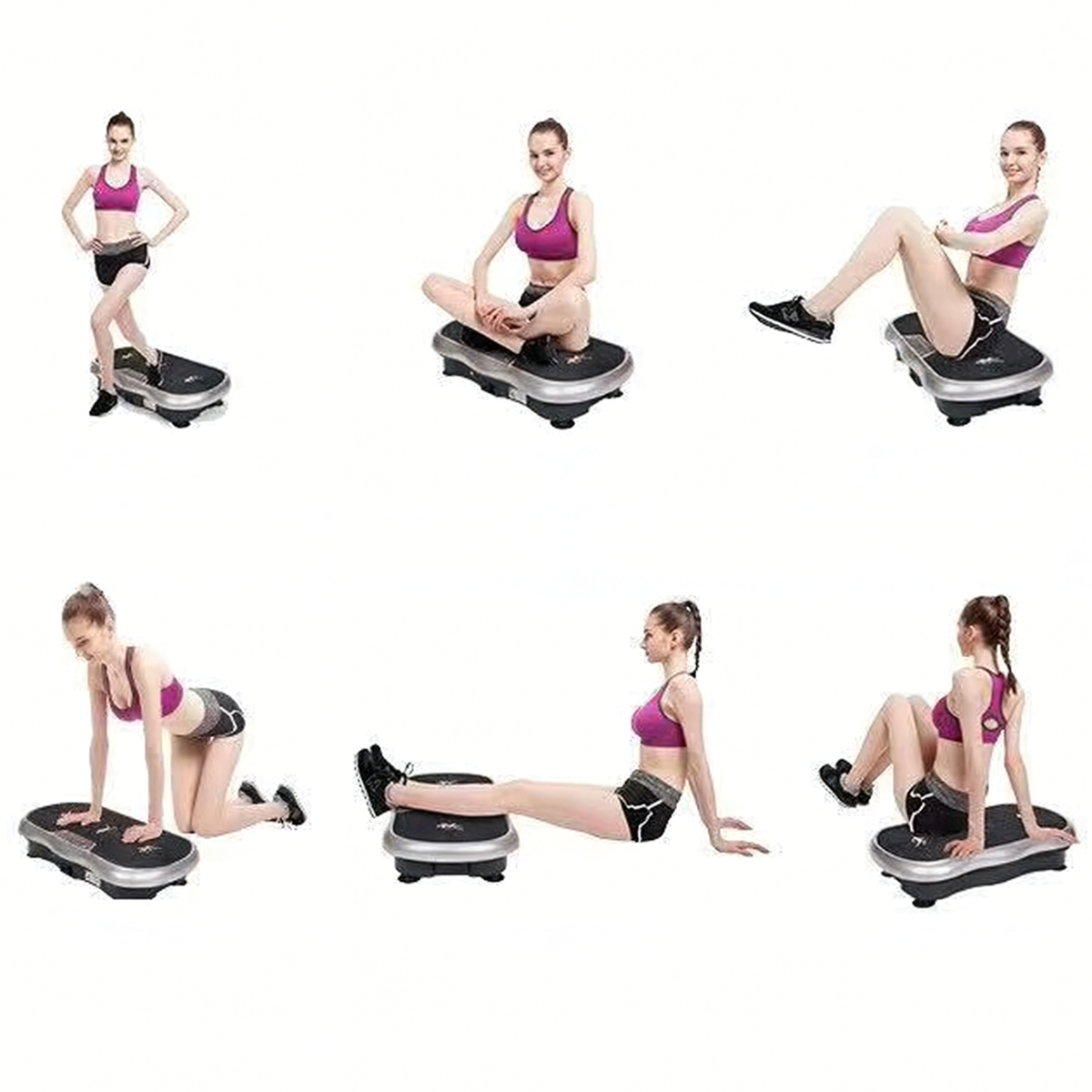 Vibrējoša treniņu un masāžas platforma ar tālvadības pulti un lentēm 150 kg