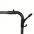 Dubultais apģērbu statīvs ar riteņiem un apavu plauktu