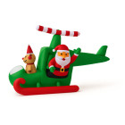 Ziemassvētku dekors - Lidojošs Ziemassvētku vecītis ar ragavām