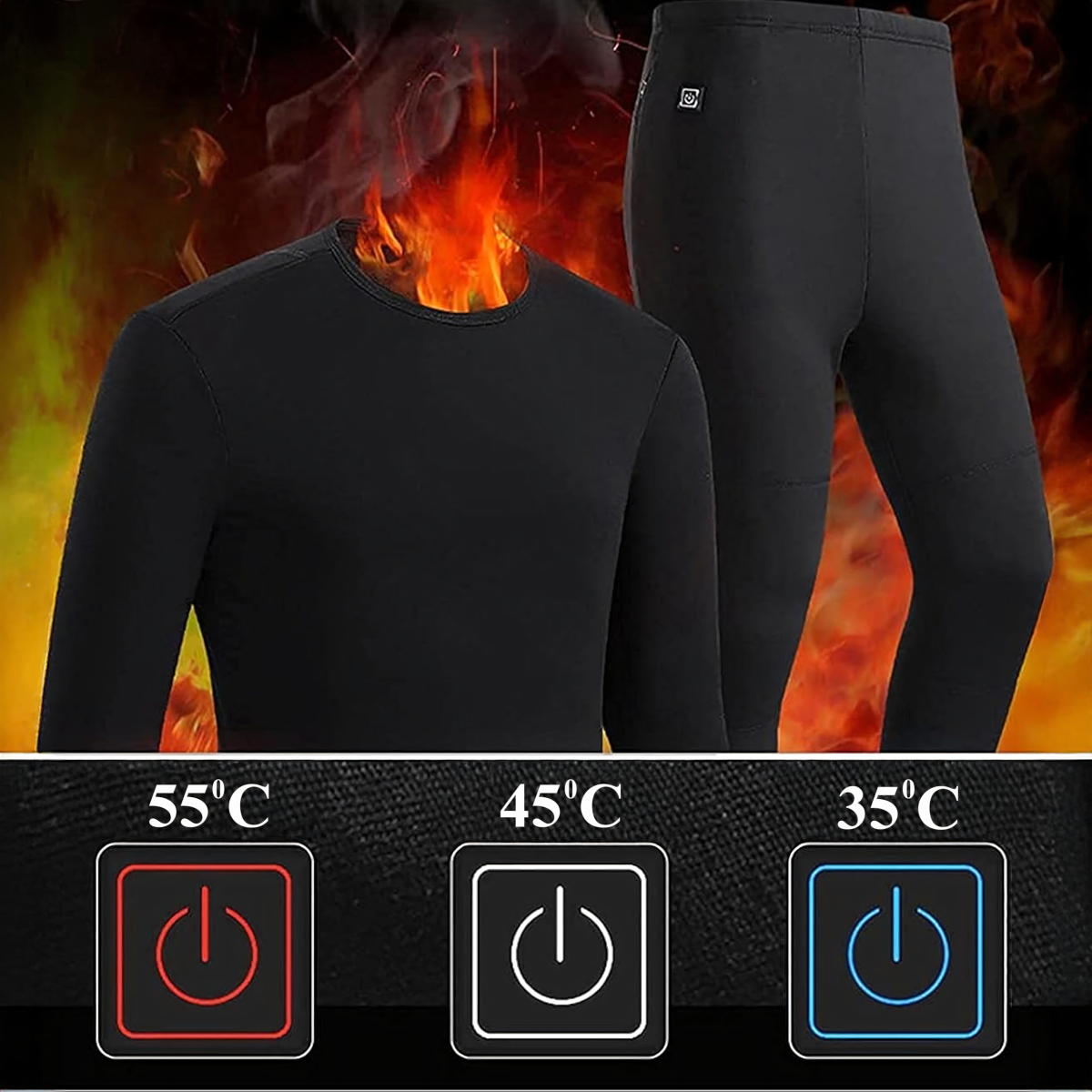 Sildošā Termoaktīvā Apakšveļa Komplekts 2XL