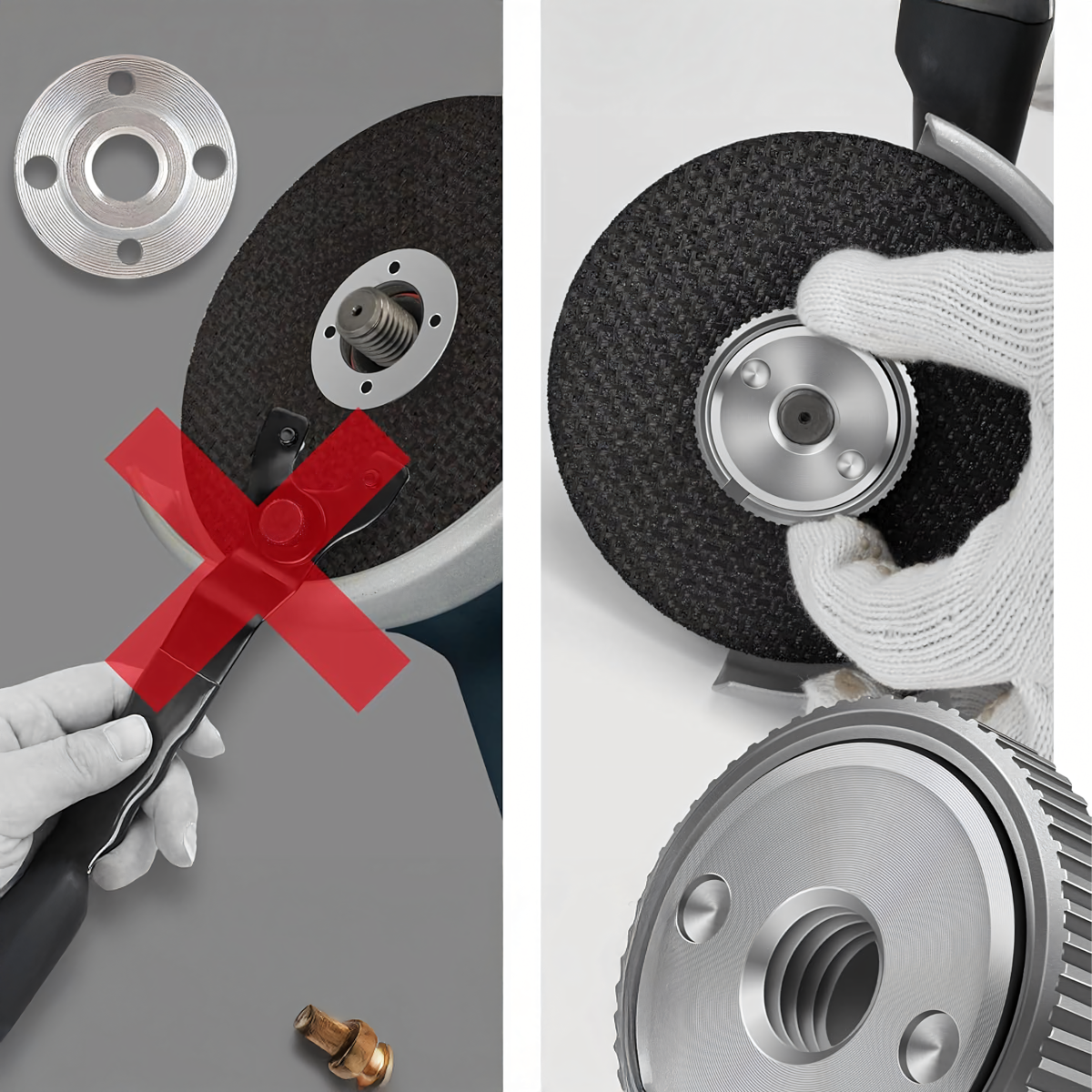 M14 Pašveržņa uzgrieznis leņķa slīpmašīnai - pašpievelkošs un universāls