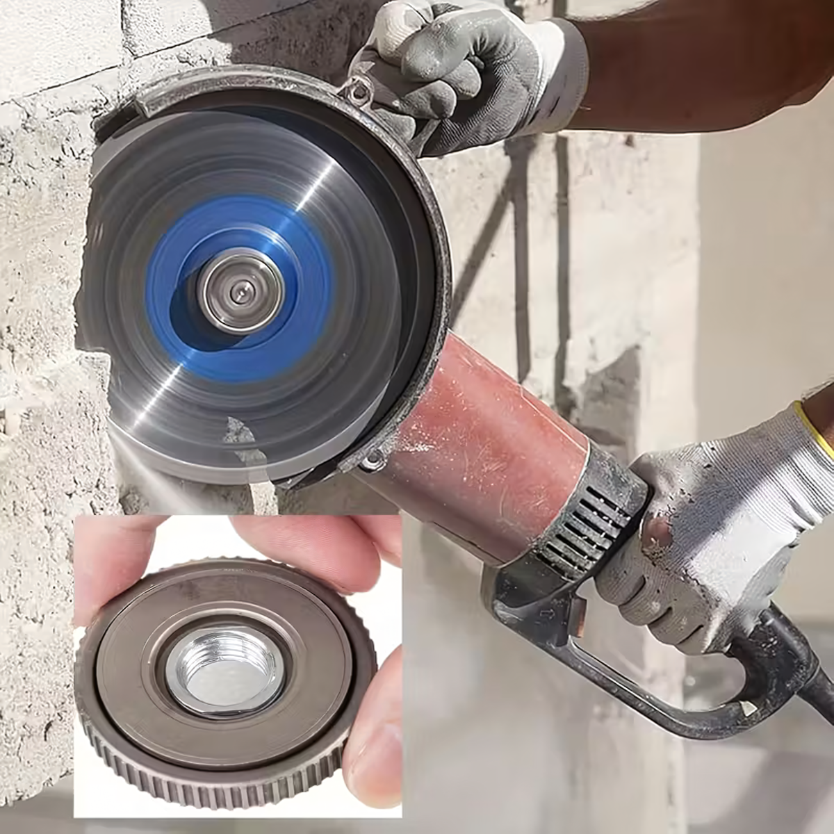 M14 Pašveržņa uzgrieznis leņķa slīpmašīnai - pašpievelkošs un universāls