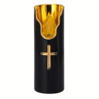 LED svece uz baterijām melna