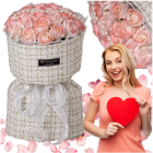 Mydlane Róże Różowe LED Komplekts Valentīndienai Sieviešu dienai Dzimšanas dienas Dāvana