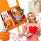 Dāvanu komplekts ar apelsīnu difuzoru un spieķiem