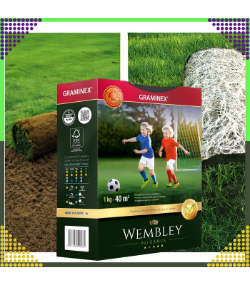 Premium sporta zāliena sēklu maisījums sporta zālienam WEMBLEY 1kg 40m