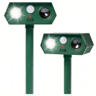 Ultraskaņas Saules Dzīvnieku Atbaidītājs Suņiem Mežacūkām Kustības Sensors 2 gab.