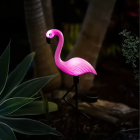 Dekoratīva dārza saules lampa flaminga formā, LED, 53 cm