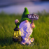 Dārza rūķis Gnome Lampiņa Figūra Dekoratīva Saules Led