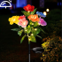 2 x Saules dārza lampa - iebāžama ziedu rozīte - dekorācija LED saules ziedi