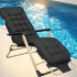 Saliekams dārza pludmales tūrisma krēsls ar biezu spilvenu
