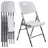 Saliekamie Dārza Krēsli Ar Krēsliem Piknikam Balti 4 Gab.