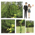 Metāla dārza terases pergola kāpšanas augiem, rozēm un ziediem 50x10cm