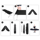 Saliekamā Tūrisma Gulta Kanādiešu XXL Liela Premium Ar Vāku