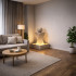 Dārza strūklaka mājas liela 125cm dekorācija skulptūra bumba LED moderna terase
