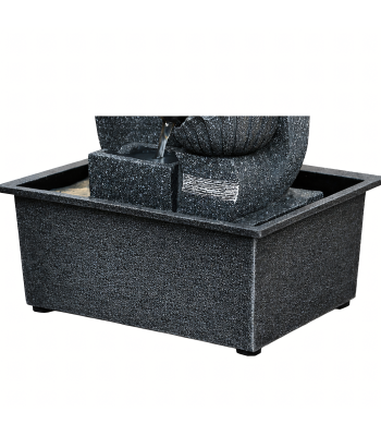 dekoratīva galda strūklaka dārzam ar led apgaismojumu 30 x 15,5 x 21 cm