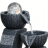dekoratīva galda strūklaka dārzam ar led apgaismojumu 30 x 15,5 x 21 cm