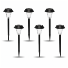 6 gab. dārza saules lampu komplekts, ieduramas, ūdensizturīgas, 41 cm, āra lietošanai