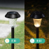 6 gab. dārza saules lampu komplekts, ieduramas, ūdensizturīgas, 41 cm, āra lietošanai