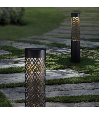 2x saules dārza lampas ar mietiņu 71 cm dekoratīvas lāpas laternas