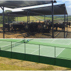 ēnošanas tīkls 1,5 x 25 m žogam 95% 180 g ar uv aizsardzību + 50 savilcēji