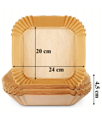 Papīra ieliktņi karstā gaisa fritierim 100 gab., 20x20cm