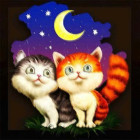 dimanta mozaīkas izšūšanas komplekts 5d ar kaķēnu rakstu 20 x 20 cm