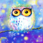 dimanta mozaīkas izšūšanas komplekts 5d krāsainā pūce 20 x 20 cm