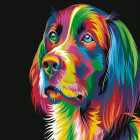 dimanta gleznošanas mozaīkas komplekts 5d ar suni 30 x 30 cm