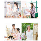 gleznošana pēc numuriem ar rāmi 20 x 20 cm – zvaigzne