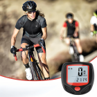ūdensizturīgs velodators ar lcd ekrānu, spidometru un pulksteni, 15 funkcijas