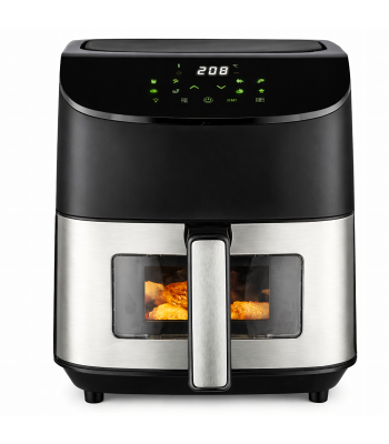 Beztauku karstā gaisa friteris ar 8 programmām, 1500 W, 6 L