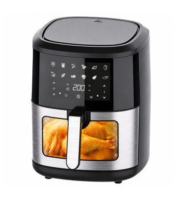 Bezeļļas friteris Air Fryer, 1500W, 12 programmas, jaudīgs, 6L