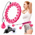 saliekams hula hoop riņķis ar svaru un masāžas izciļņiem plus size