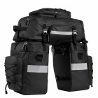 Ūdensizturīga velosoma 48 l 3 vienā, xxl mugursoma velosipēda bagāžniekam