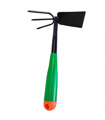 Dārza kaplis ar nagiem, 2 vienā dārza racējs un grābeklis, 31 cm