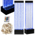 Brīvi stāvoša burbuļojoša ūdens siena ar LED RGB krāsām 150x39x26cm