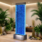Brīvi stāvoša burbuļu ūdens siena ar LED RGB apgaismojumu, 183 x 50,5 x 28 cm