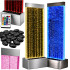 Brīvi stāvoša burbuļu ūdens siena ar LED RGB apgaismojumu, 183 x 50,5 x 28 cm