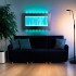 Piekarināma sienas ūdens burbuļu strūklaka ar LED RGB apgaismojumu 95 x 55 x 11,5 cm